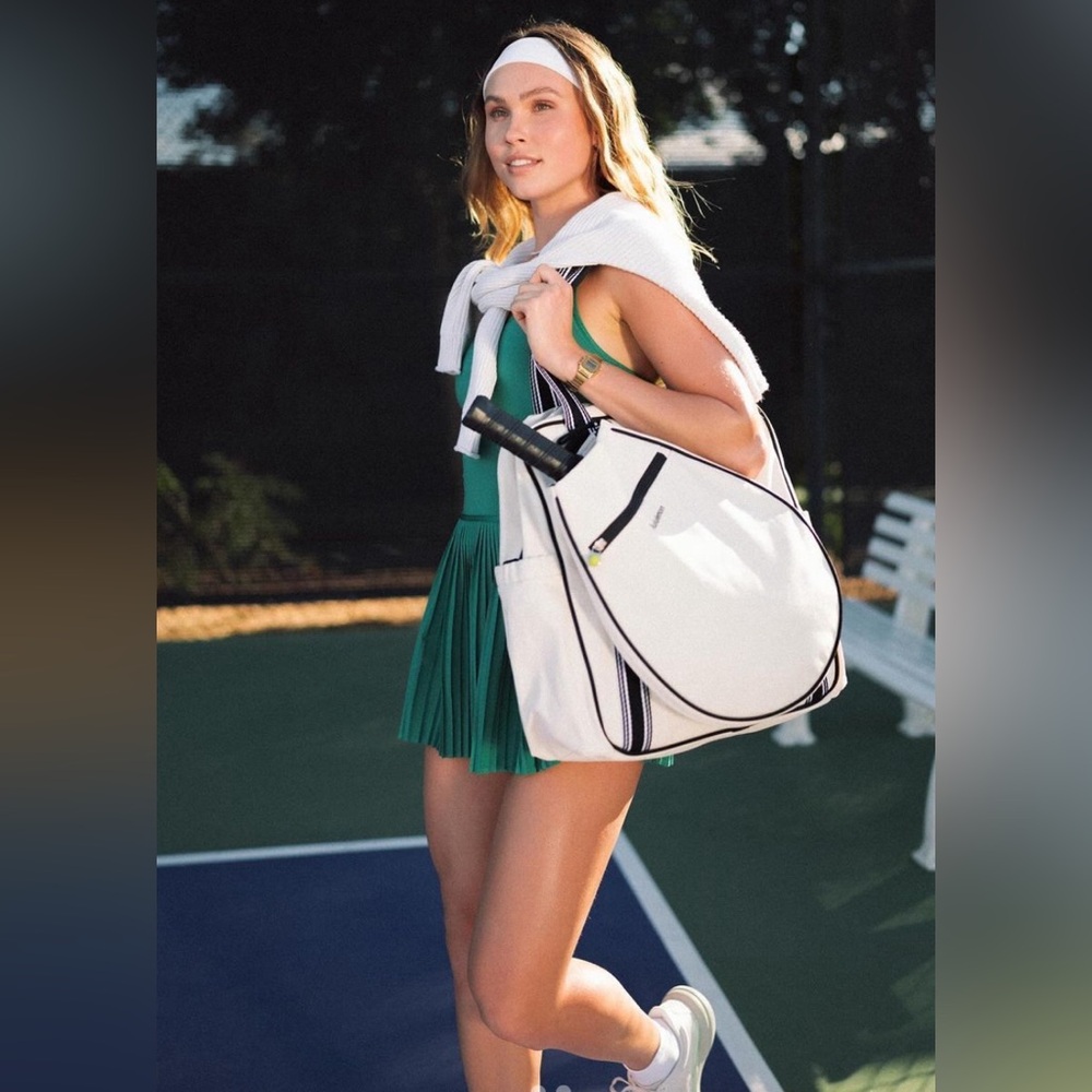 🆕🍋 Scoop-Neck Pleated Tennis Golf Workout Errands Dress Green New XL summer fun - Picture 4 of 10